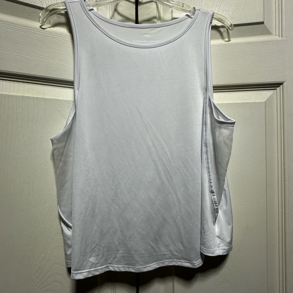 HEROINE SPORT Womens Moisture Wicking  Sleeveless Tank Top Size XL mesh sides